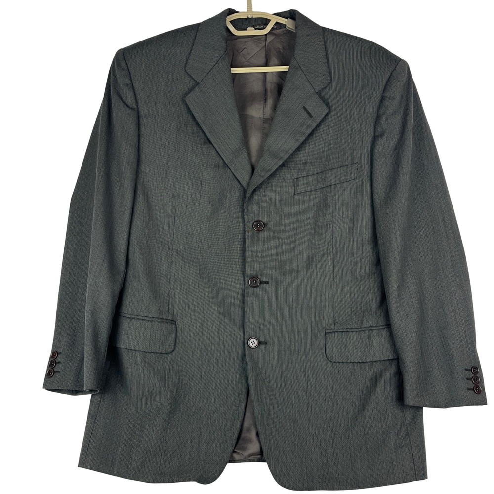 Canali Blazer 42R‎ (52) Gray Brown Wool Sport Coat Italy 3 Btn Ventless